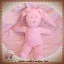 PETIT BATEAU SOS DOUDOU PELUCHE LAPIN TISSU ROSE