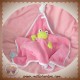 LILLIPUTIENS SOS DOUDOU VACHE GRENOUILLE PLAT BLANC ROSE