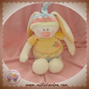 KIABI SOS DOUDOU LAPIN BLANC ORANGE CAROTTES 