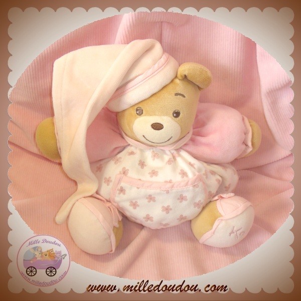 Doudou boule ours rose 'BINO