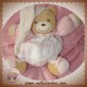 KALOO DOUDOU OURS BOULE FLEUR HOCHET ROSE LILIROSE 24 CM