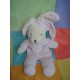 KIMBALOO DOUDOU PELUCHE LAPIN BLANC ROSE JOLI BEBE