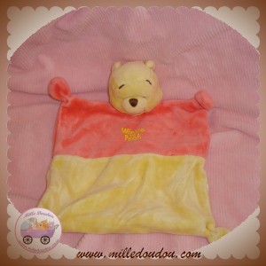 DISNEY SOS DOUDOU OURS WINNIE L'OURSON PLAT JAUNE ROSE NICOTOY