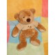 ANNA CLUB PLUSH DOUDOU OURS MARRON PULL ABEILLE