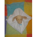 CHERUBIN SOS DOUDOU PELUCHE CHIEN BEIGE PLAT BLANC