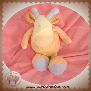 JOLLYBABY SOS DOUDOU GIRAFE JAUNE ORANGE SAFARI HOCHET