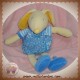 MOULIN ROTY SOS DOUDOU LAPIN LISE ET LULU SALOPETTE PULL BLEU