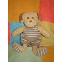 NOUNOURS SOS DOUDOU CHIEN JAUNE SALOPETTE BEIGE