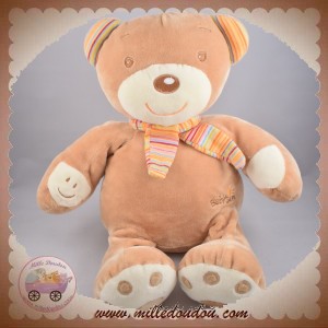 BABYSUN SOS DOUDOU OURS BEIGE ECHARPE RIEUR 30 CM BABY SUN