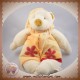 BABYNAT BABY NAT DOUDOU OURS ECRU FRIPON SALOPETTE JAUNE FLEUR 