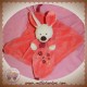 VETIR SOS DOUDOU LAPIN ECRU ROSE PLAT AVEC FLEURS