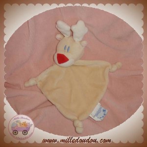 BABYGRO DOUDOU RENNE ELAN PLAT ECRU SOS