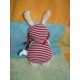 SERGENT MAJOR SOS DOUDOU LAPIN BLANC RAYE ROUGE CMP