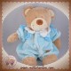 TEX DOUDOU OURS BEIGE COMBINAISON BLEU NUAGE AVION SOS