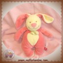 TEX SOS DOUDOU LAPIN HOCHET ROSE ECHARPE VERTE