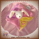 BABYNAT BABY NAT SOS DOUDOU LAPIN PLAT ROSE JAUNE MAUVE LES BONBONS