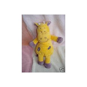 INFLUX DOUDOU PELUCHE GIRAFE ORANGE MAUVE PETIT MODELE