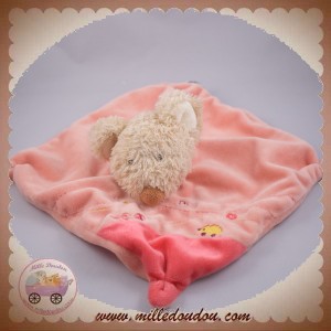 TEX SOS DOUDOU SOURIS BEIGE CORPS PLAT ROSE