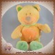 BENGY SOS DOUDOU OURS ORANGE JAMBES RAYE BLEU VERT