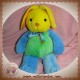 TOYS'R'US SOS DOUDOU LAPIN JAUNE VERT BLEU 