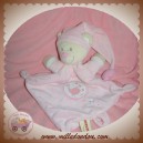 NICOTOY SOS DOUDOU OURS BEIGE PLAT ROSE OISEAU ATTACHE TETINE