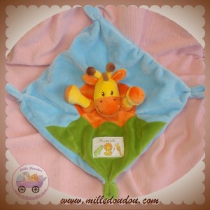 KIABI SOS DOUDOU GIRAFE ORANGE PLATE BLEU VERT KITCHOUN 