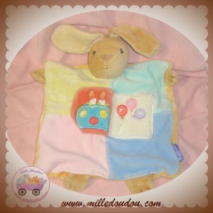 KALOO SOS DOUDOU PELUCHE LAPIN BEIGE PLAT LIVRE BALLONS