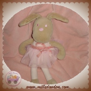 COROLLE SOS DOUDOU LAPIN BEIGE DANSEUSE TUTU ROSE 