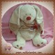 NICOTOY DOUDOU LAPIN ECRU BASTIEN VESTE BEIGE BORDEAUX 25 CM SOS