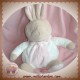 KLORANE SOS DOUDOU PELUCHE LAPIN BEIGE BOULE BLANC ROSE