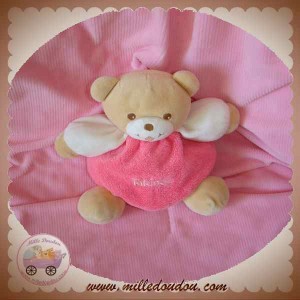 TAKINOU SOS DOUDOU OURS BEIGE CORPS BOULE ROSE 