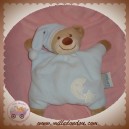 NATTOU SOS DOUDOU OURS QUASI PLAT BLEU ETOILE LUNE HOCHET