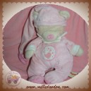 NICOTOY DOUDOU OURS ECRU CREME ROSE ETOILE SOS