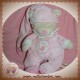 NICOTOY DOUDOU OURS ECRU CREME ROSE ETOILE SOS