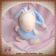 AJENA SOS DOUDOU LAPIN SAUMONEE CLAIR ECRU BLEU 