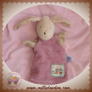 MOULIN ROTY DOUDOU LAPIN SYLVAIN BEIGE MARIONNETTE ROUGE SOS