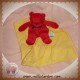 SUCRE D'ORGE DOUDOU OURS ROUGE AVEC MOUCHOIR