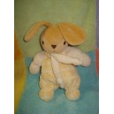 NOUNOURS SOS DOUDOU LAPIN BEIGE CARREAUX JAUNE ECRU