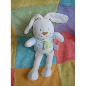 KIMBALOO SOS DOUDOU PELUCHE LAPIN BLANC HAUT BLEU