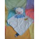 COTON EQUITABLE PAPILI SOS DOUDOU OURS PLAT NATHAN BLANC BLEU