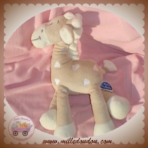 MOTS D'ENFANTS SOS DOUDOU GIRAFE BEIGE ECRU