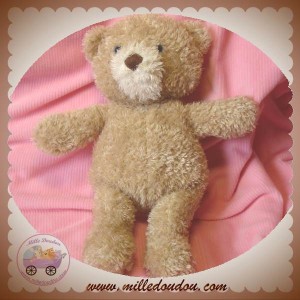 VERTBAUDET SOS DOUDOU OURS BOUCLETTE MARRON