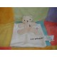 OKAIDI OBAIBI SOS DOUDOU OURS BEIGE PLAT MOUCHOIR BLANC