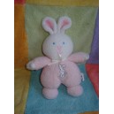 LUMINOU SOS DOUDOU LAPIN BLANC ROSE HOCHET JEMINI