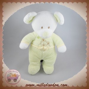 NICOTOY SOS DOUDOU PELUCHE SOURIS BLANCHE VERTE