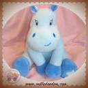 ARTHUR ET LOLA DOUDOU HIPPOPOTAME BLEU FLEUR HOCHET SOS