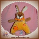 SOFT FRIENDS SOS DOUDOU LAPIN MARRON ORANGE CAROTTE HOCHET