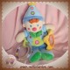 NICOTOY DOUDOU CLOWN LUTIN POUPEE HABIT BLEU MIROIR EVEIL SOS