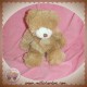 DOUDOU ET COMPAGNIE SOS OURS BOUCLETTE BEIGE JAUNE CLAIR