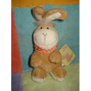 NICI SOS DOUDOU LAPIN MARRON BEIGE BLANC 9 